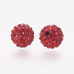 Polymer Clay Rhinestone Beads&nbsp;RB-K050-8mm-C22