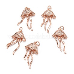 Brass Micro Pave Clear Cubic Zirconia Pendants&nbsp;ZIRC-P086-26