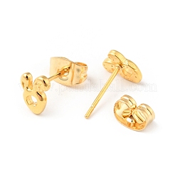 304 Stainless Steel Tiny Rabbit Stud Earrings with 316 Stainless Steel Pins for Women&nbsp;EJEW-J043-04G