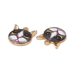 Rack Plating Alloy Enamel Pendants&nbsp;ENAM-K050-02