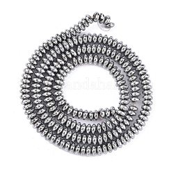 Non-Magnetic Synthetic Hematite Beads Strands&nbsp;G-C124-4x2mm-2