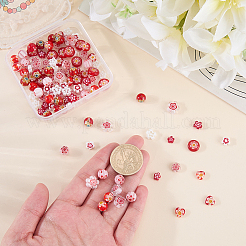 110Pcs 11 Styles Handmade Millefiori Lampwork Beads&nbsp;LAMP-PA0001-79
