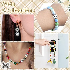 60Pcs 6 Styles Dog Bone Print Wooden European Beads&nbsp;WOOD-CJ0002-39