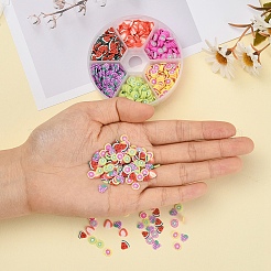 1800Pcs 6 Style Fruit Theme Handmade Polymer Clay Nail Art Decoration&nbsp;CLAY-YW0001-22