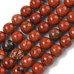 Natural Red Jasper Bead Strands&nbsp;G-K153-B19-8mm