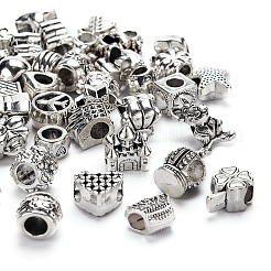 50Pcs 50 Style Tibetan Style Alloy European Beads&nbsp;TIBE-YW0001-21