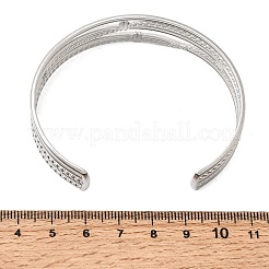 304 Stainless Steel Multi-strand Cuff Bangles for Women&nbsp;SA-CBA82C8-06P