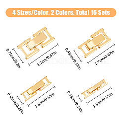 16Pcs 4 Styles 2 Colors Eco-Friendly Brass Watch Band Clasps&nbsp;KK-FH0007-35