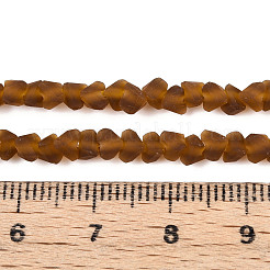 Frosted Transparent Glass Beads Strands&nbsp;GLAA-N016-4mm-01