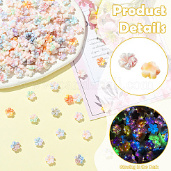 200Pcs Resin Flower Cabochons&nbsp;FIND-CJC0005-75
