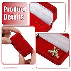 Rectangle Velvet Cufflinks Packing Boxes&nbsp;AJEW-WH0817-172
