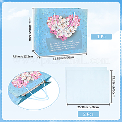 1Pc Heart Flower Printed Paper Bags&nbsp;ABAG-SP0001-15