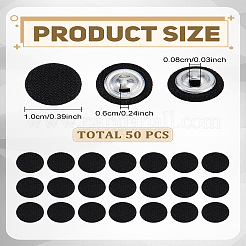 50Pcs 1-Hole Aluminum Buttons&nbsp;BUTT-LP0001-63