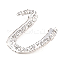 Brass Micro Pave Clear Cubic Zirconia Pendants&nbsp;CU-CBA8481-01P-U