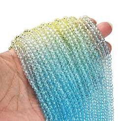 Transparent Painted Glass Beads Strands&nbsp;DGLA-A034-T4mm-A13