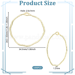 100Pcs Alloy Open Back Bezel Pendants&nbsp;FIND-OC0013-31A