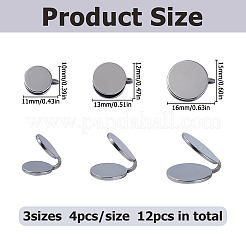 12Pcs 3 Styles 304 Stainless Steel Cuff Earrings&nbsp;EJEW-HS0001-36P