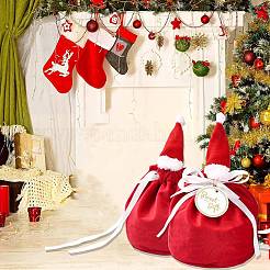 Christmas Hat Velvet Drawstring Bags&nbsp;ST-CJ0001-01A