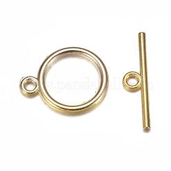 Tibetan Style Toggle Clasps&nbsp;TIBE-A12208-G-NR