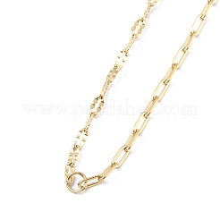 Ion Plating(IP) 304 Stainless Steel Cable & Dapped Chain Bracelets for Men Women&nbsp;BJEW-M293-03G