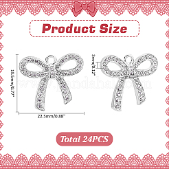 24Pcs Alloy with Rhinestone Pendant&nbsp;FIND-ME0001-03P