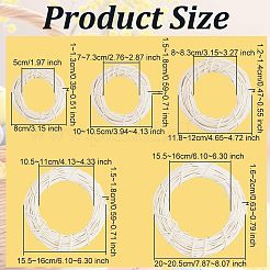 5Pcs 5 Style Circle Shape Rattan Vine Branch Wreath Hoop&nbsp;DIY-OC0009-91