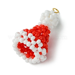Seed Beads Beaded Charms&nbsp;PALLOY-MZ00296