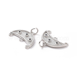 Rack Plating Brass Micro Pave Cubic Zirconia Chandelier Components Link&nbsp;ZIRC-C042-20P