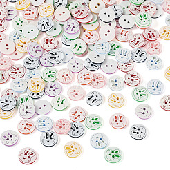 200Pcs 2-Hole Resin Buttons&nbsp;BUTT-TA0001-60A