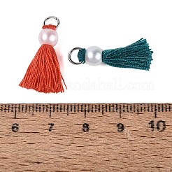 Polycotton(Polyester Cotton) Tassel Pendant Decorations&nbsp;FIND-T052-13