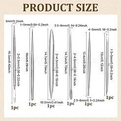 6Pcs 6 Styles Stainless Steel Polymer Clay Sculpting Detail Tool&nbsp;TOOL-FG0001-42