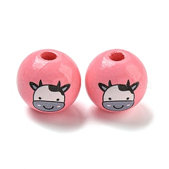 Natural Wood European Beads&nbsp;WOOD-F014-01G