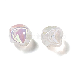 UV Plating Rainbow Iridescent Acrylic Beads&nbsp;PACR-M002-07A