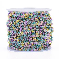 304 Stainless Steel Enamel Twisted Chains&nbsp;STAS-R100-40B