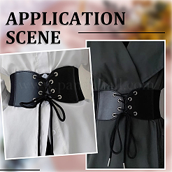 1Pc Imitation Leather Stretch Knot Waist Belts for Women&nbsp;AJEW-CL0002-91B