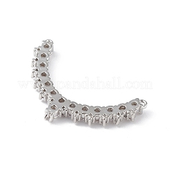 Rack Plating Brass Micro Pave Clear Cubic Zirconia Chandelier Component Link&nbsp;KK-C019-26P