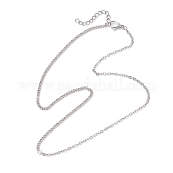 2MM 304 Stainless Steel Cable Chain Curb Chain Necklaces for Women&nbsp;NJEW-JN05560