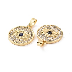 Brass Micro Pave Cubic Zirconia Pendants&nbsp;KK-E068-VC461