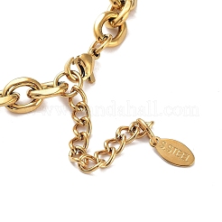 Ion Plating(IP) 304 Stainless Steel Rolo Chain Necklace&nbsp;X-NJEW-D045-01G