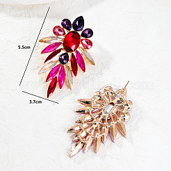 Real 18K Gold Plated Alloy Micro Pave Cubic Zirconia Stud Earrings&nbsp;IN6700-3