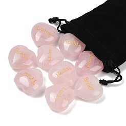 9Pcs Natural Rose Quartz Display Decorations&nbsp;G-G202-05