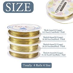 4 Rolls 4 Size Copper Wire&nbsp;CWIR-TA0001-01A