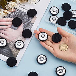 20Pcs Iron with Cloth Buttons&nbsp;BUTT-GF0003-76B
