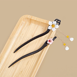 2Pcs 2 Styles Wood Hair Sticks&nbsp;OHAR-CN0001-03
