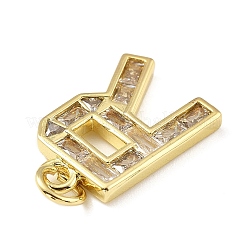 Brass Micro Pave Cubic Zirconia Pendants&nbsp;KK-V014-01G-18