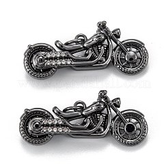 Brass Micro Pave Clear Cubic Zirconia Pendants&nbsp;ZIRC-P086-29