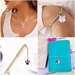 32Pcs 8 Styles Alloy Enamel Pendants&nbsp;ENAM-TA0004-18