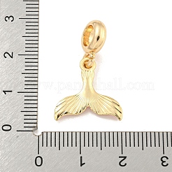 Rack Plating Alloy Enamel Fishtail European Dangle Charms&nbsp;FIND-B034-49G-02