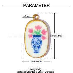 Handmade Porcelain Pendants&nbsp;PR-OY001-02G