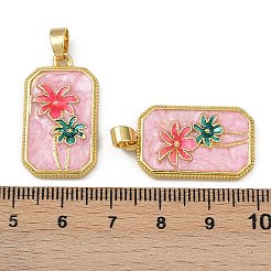 Brass Enamel Pendants&nbsp;KK-L190-012G-03